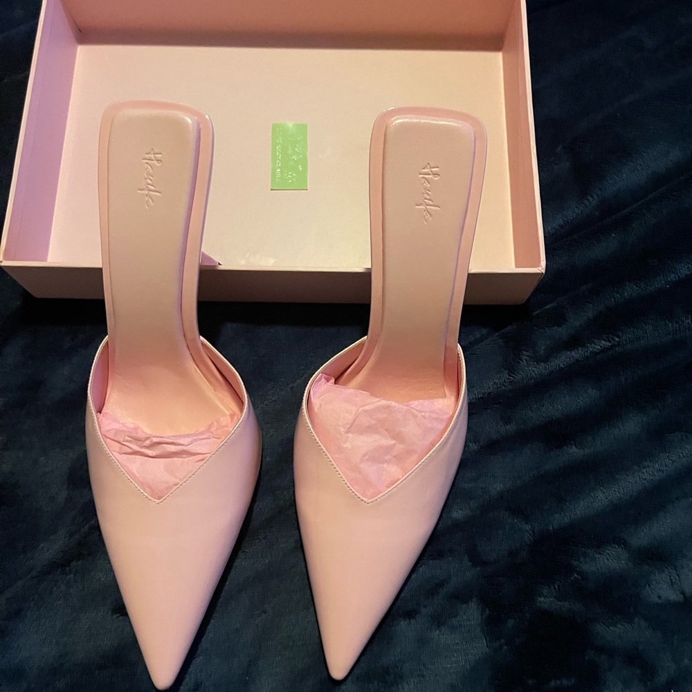 Pink mules